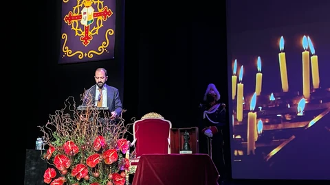 Vicente Díez durante el Pregón de la Semana Santa zamorana