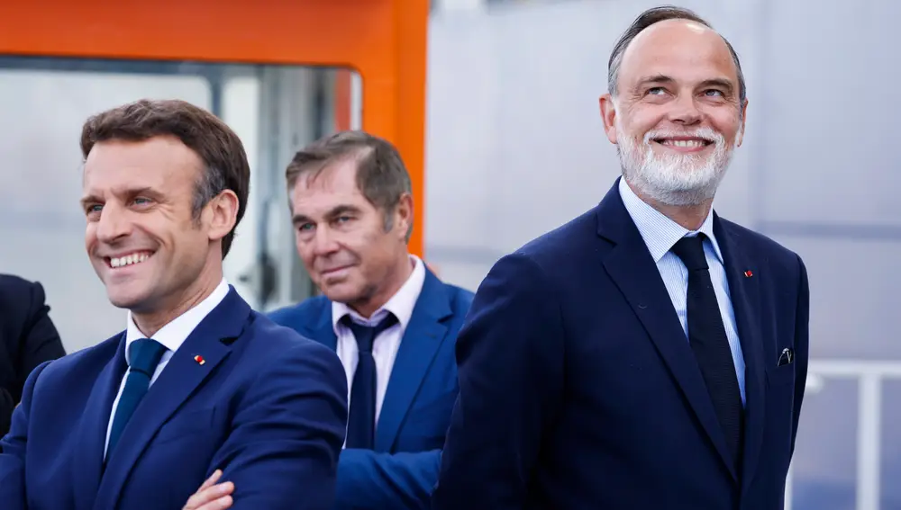 El presidente de Francia, Emmanuel Macron, y su ex primer ministro Edouard Philippe