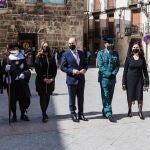 La delegada del Gobierno en Castilla y León, Virginia Barcones, participa en la procesión de la Cofradía de la Vera Cruz en Agreda (Soria)