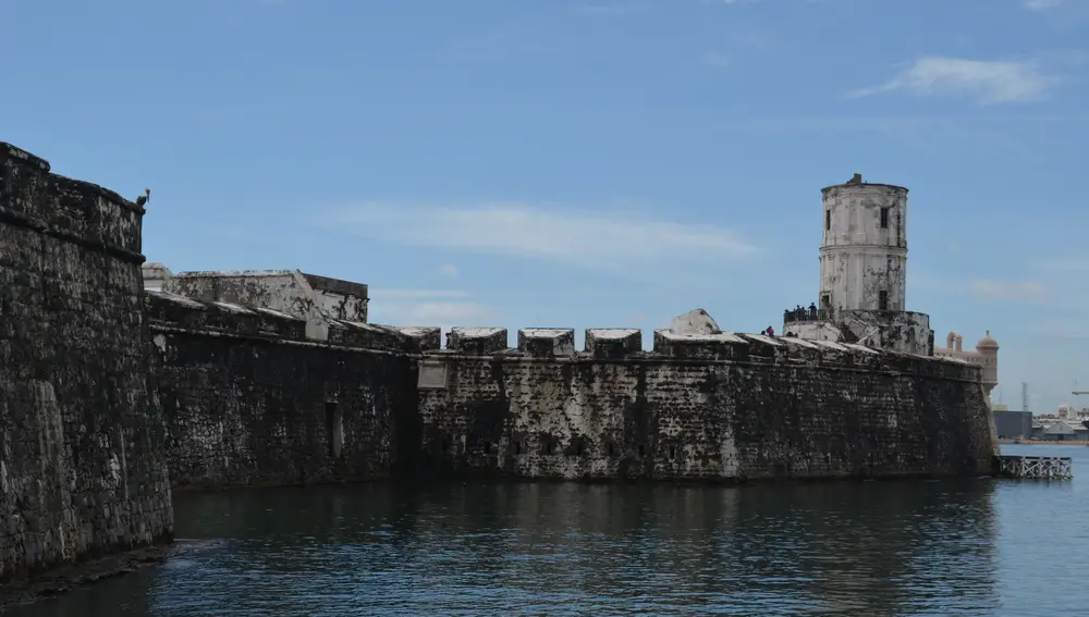 Vista del fuerte de San Juan de Ulúa, en Veracruz