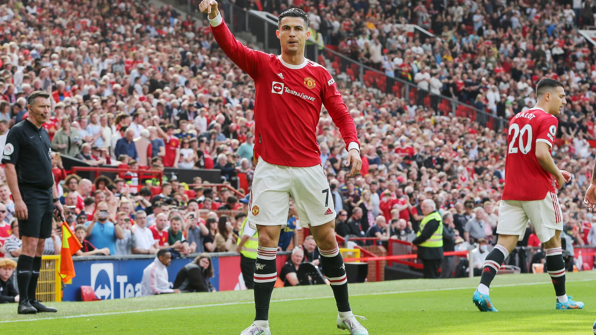 Cristiano Ronaldo, en el último partido del Manchester United