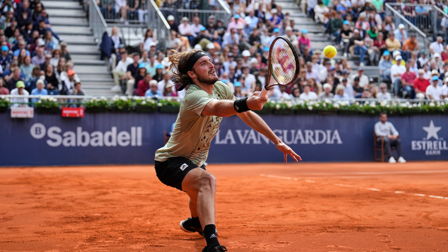 Stefanos Tsitsipas, este viernes en el torneo Conde de Godó