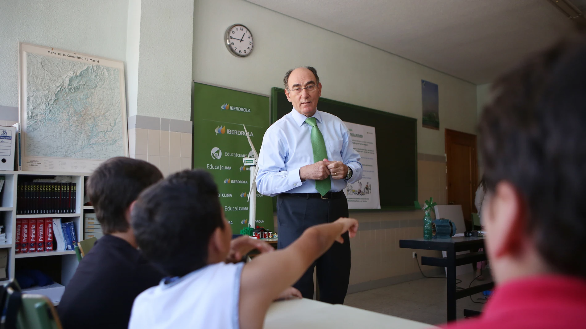 Ignacio Galán en la presentación de Educa Clima en la CiudadEscuela Muchachos, en Leganés.