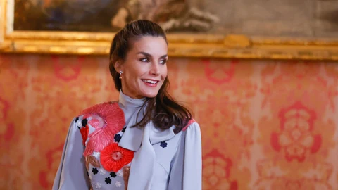 La Reina Letizia durante la entrega de los Premios de Literatura en Lengua Española "Miguel de Cervantes" 2021, 21 de abril de 2022