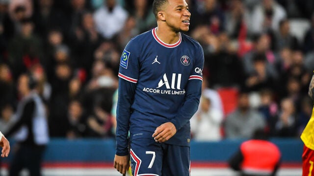 Mbappé, en un partido reciente de la Liga francesa
