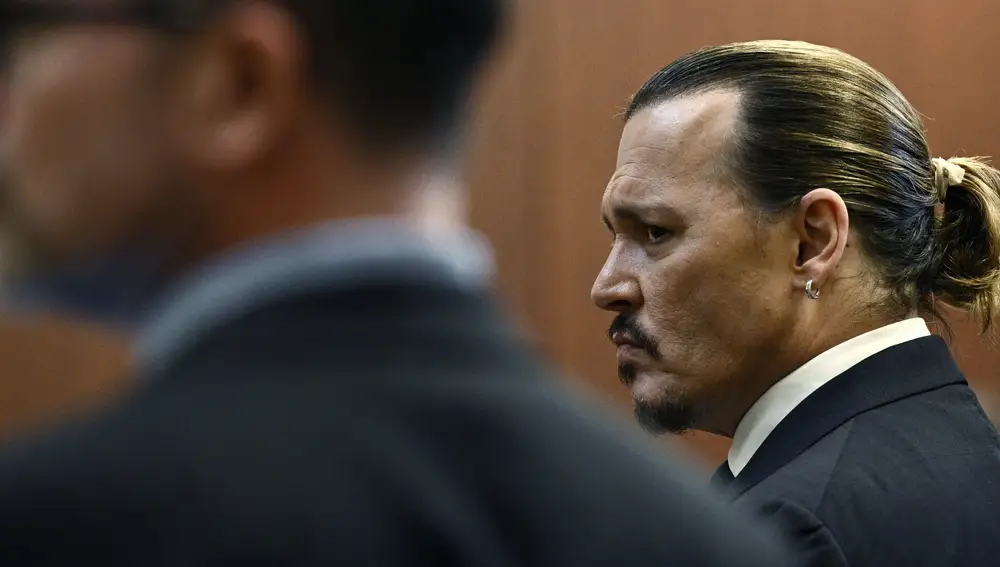 Johnny Depp durante el juicio por difamación