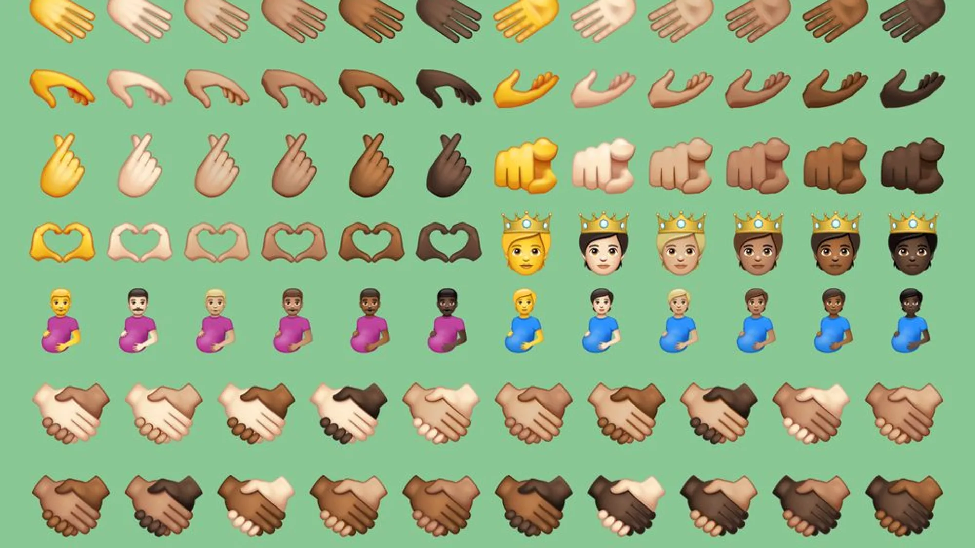 Más de un centenar de nuevos emojis en WhatsApp incluyendo las variantes de color de piel.