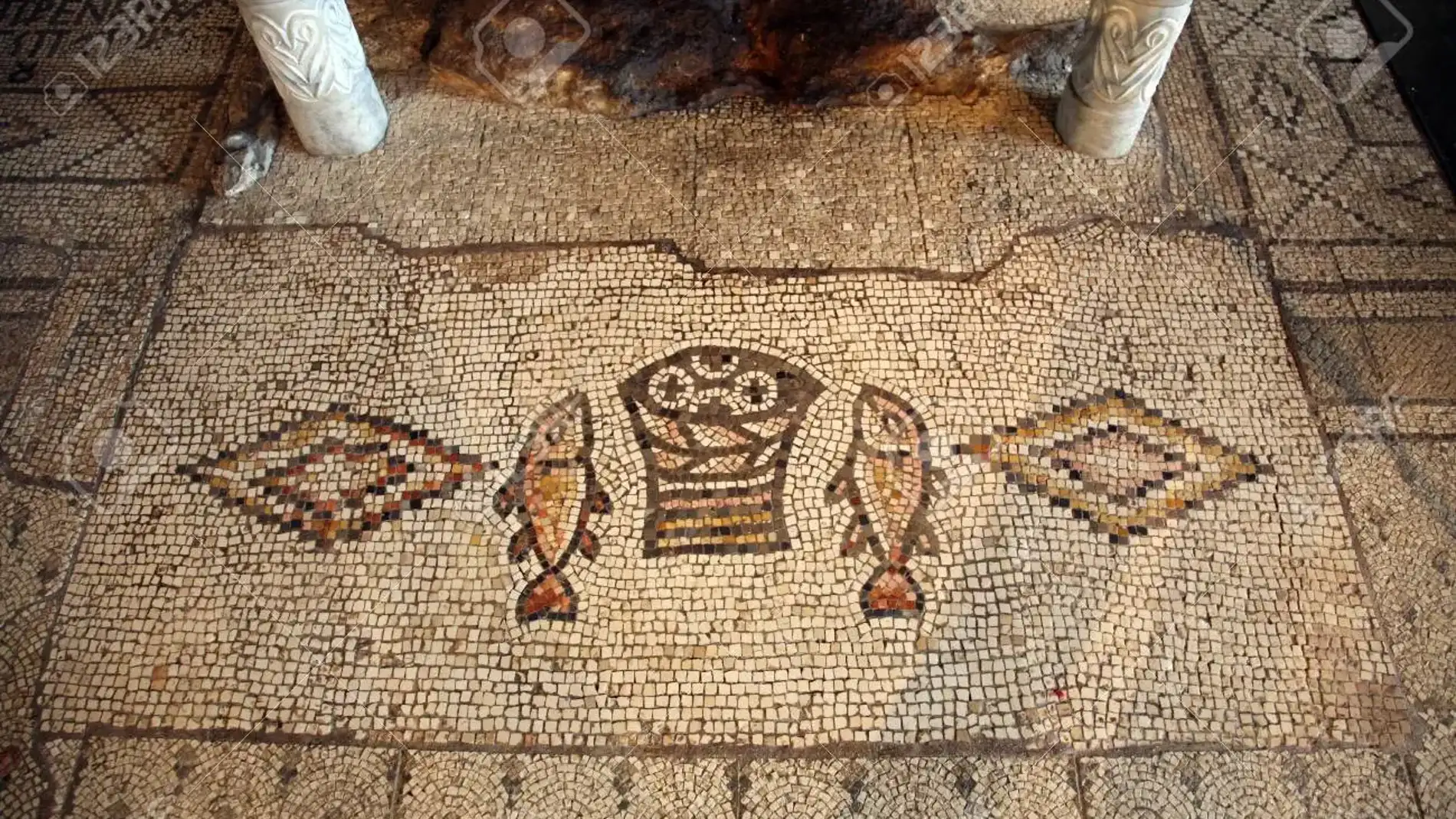 Mosaico de la Iglesia de la Multiplicación de los Panes y de los Peces