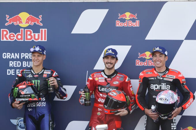 Bagnaia, Quartaro y Aleix formarán la primera línea de salida en el Gran Premio de España en Jerez