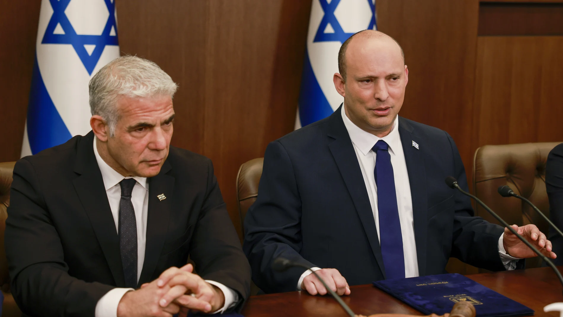 El primer ministro israelí, Naftali Bennett, y el ministro de Exteriores, Yair Lapid