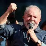 El expresidente brasileño Lula da Silva, del partido de los Trabajadores (PT), durante un discurso en Sao Paulo