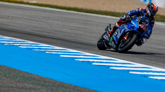 Álex Rins, en el GP de España en Jerez