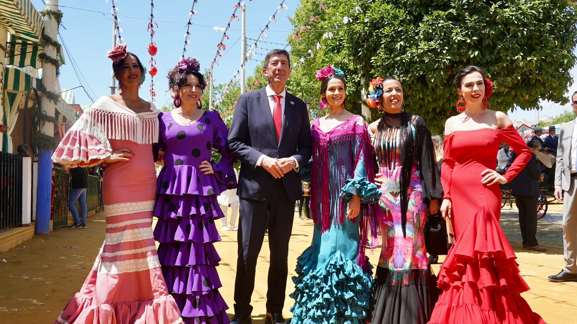 Marín y Arrimadas, junto a Villacís, Ruiz, Bosquet y Pardo en la Feria