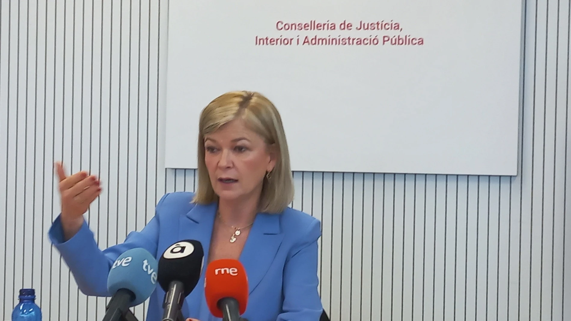 La consellera de Justicia y Función Pública, Gabriela Bravo