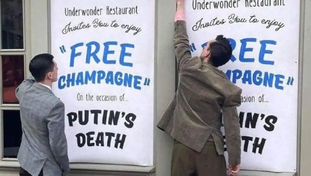 El día de la muerte de Putin, champán gratis