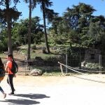 La Montaña de los gatos, cerrada desde hace años, en el Parque del Retiro