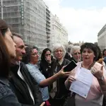María Salmerón, en una manifestación para protestar por no ser indultada, en la Plaza de Cibeles. Marta Fernández Jara / Europa Press