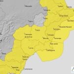 La Aemet activa el aviso amarillo por lluvias en la mayor parte de la Región para este miércoles