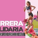 Cartel de la carrera solidaria por las flores de Haití