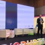 El director del INFO, Joaquín Gómez, durante la presentación de la estrategia ‘Industria 5.0’, en la Jornada de Tecnologías Disruptivas