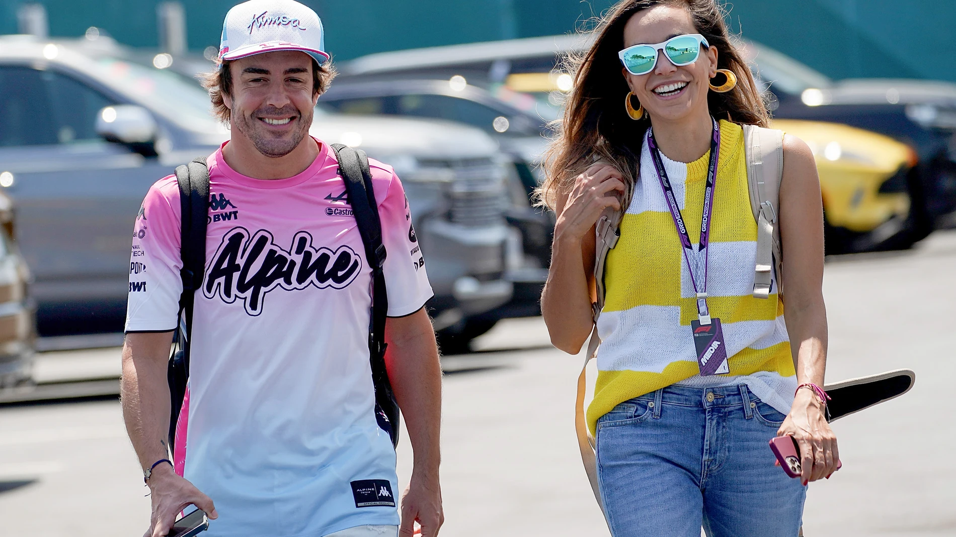 Fernando Alonso junto a su nueva novia Andrea Schlager