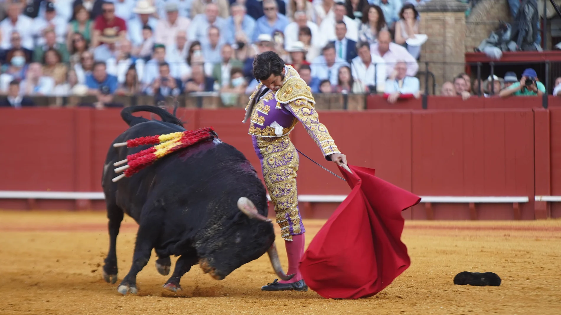 Morante de la Puebla, que torea al natural a un astado de Núñez del Cubillo en la reciente feria de abril en la Real Maestranza de Sevilla, será uno de los protagonistas de la Feria de Burgos