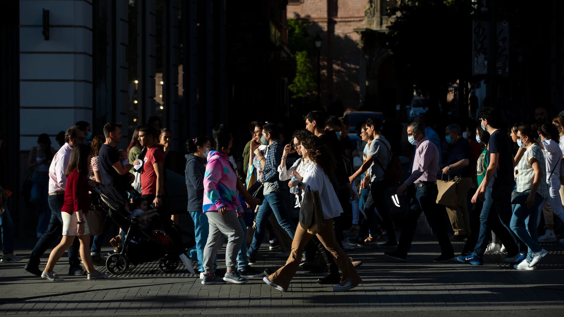 Una imagen de la Gran Vía de Madrid