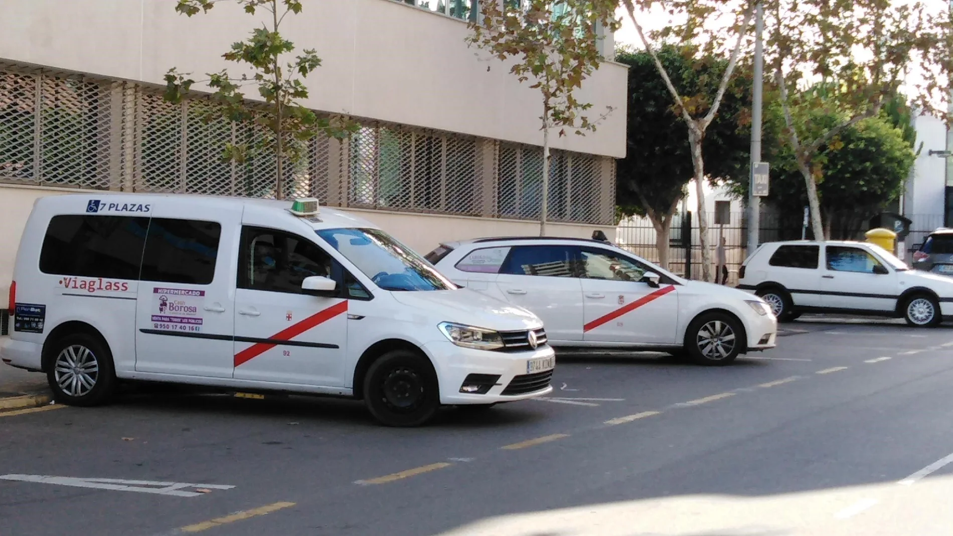 Una parada de taxis en Almería