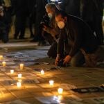 Velas y fotografías de los periodistas muertos este 2022 06/05/2022
