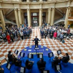El president de la Generalitat, Ximo Puig, ha destacado la necesidad de reivindicar una Europa progresista, social, justa y unida en el acto del Día de Europa que se ha celebrado en el Palacio de las Comunicaciones de València.