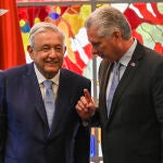 El presidente de Cuba, Miguel Díaz-Canel y su homólogo de México, Andrés Manuel López Obrador