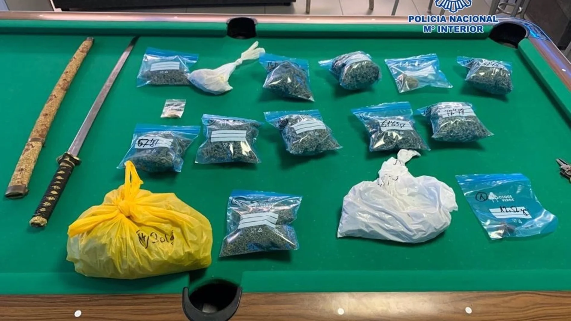 Droga incautada en el marco de la operación