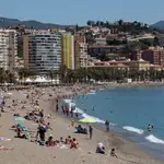La playa de La Malagueta en Málaga