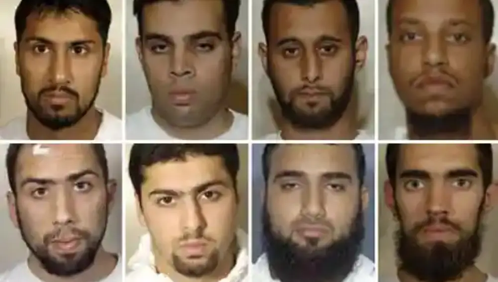 Fotografías de los ochos detenidos tras el intento fallido de atentado del año 2006 | Fuente: Policía Metropolitana/PA
