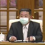 Kim Jong Un con mascarilla