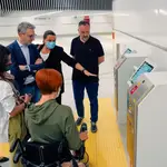 El conseller de Obras Públicas, Arcadi España, durante una visita reciente a la Línea 10 d Metrovalencia