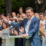 El presidente de la Junta, Juanma Moreno, en la presentación de los 109 candidatos del PP-A