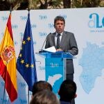 El presidente de la Diputación de Alicante, Carlos Mazón, durante su intervención en el acto por el 200 Aniversario de la Diputación de Alicante.