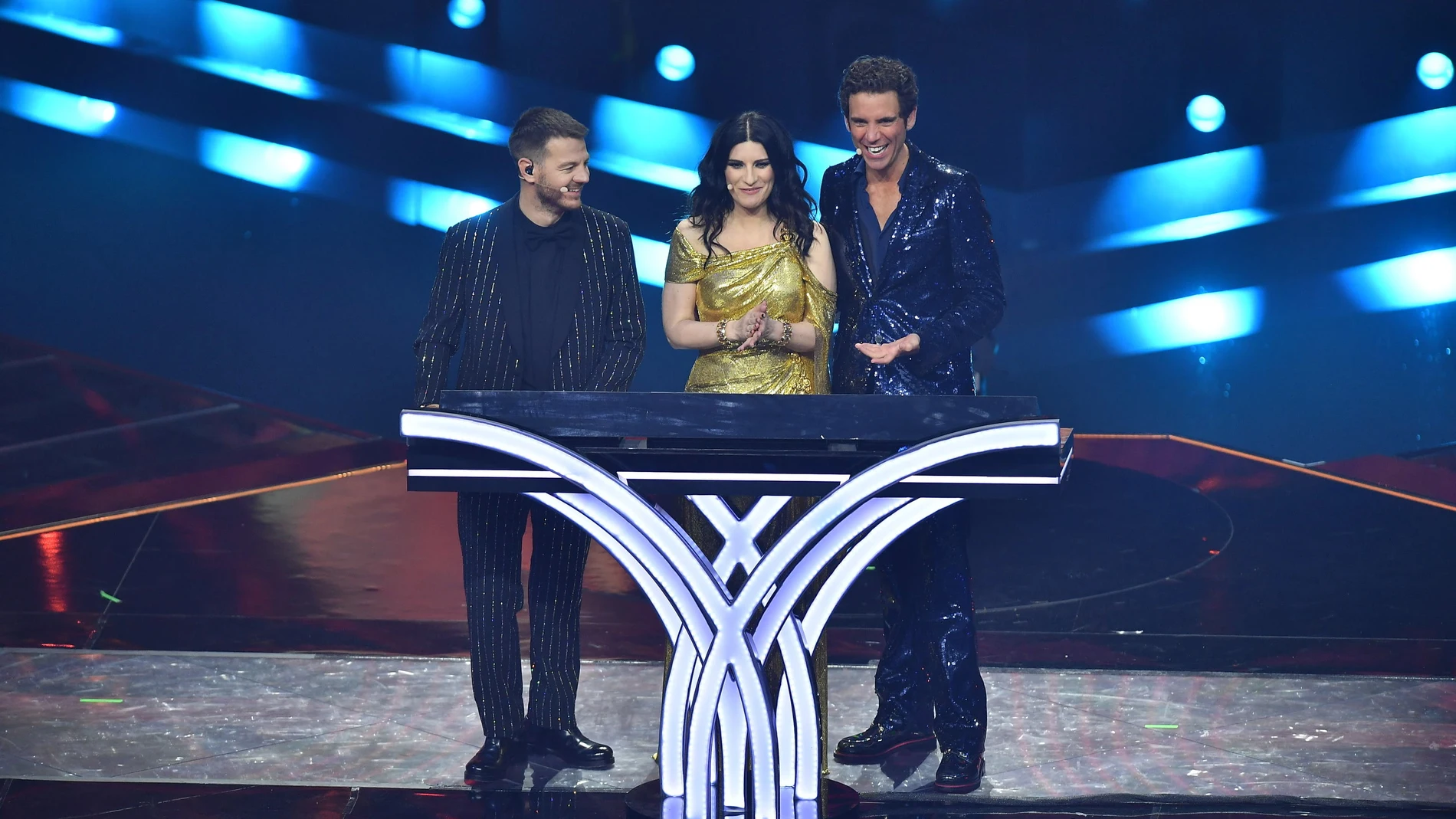 Alessandro Cattelan, Laura Pausini y Mika, presentadores de la pasada edición de Eurovisión
