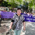 María Salmerón, en mayo a su llegada al juzgado el día que le comunicaron que tendría que ingresar en prisión