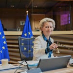 La presidenta de la Comisión Europea, Ursula von der Leyen, en Bruselas