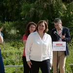La alcaldesa de Barcelona, Ada Colau, en una comparecencia para informar que se presentará por tercera vez a las elecciones municipales, a 19 de mayo de 2022
