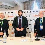 El presidente de la Comunidad, Fernando López Miras, durante la clausura de la Asamblea General de la Federación Regional de Organizaciones y Empresas de Transporte de Murcia (FROET)