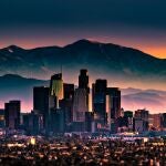 Espectacular panorámica de Los Ángeles, cuyo skyline resulta sorprendente