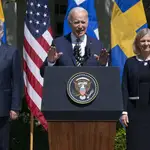 El presidente Joe Biden recibió este jueves a la primera ministra de Suecia, Magdalena Andersson, y al presidente de Finlandia, Sauli Niinströ, en la Casa Blanca