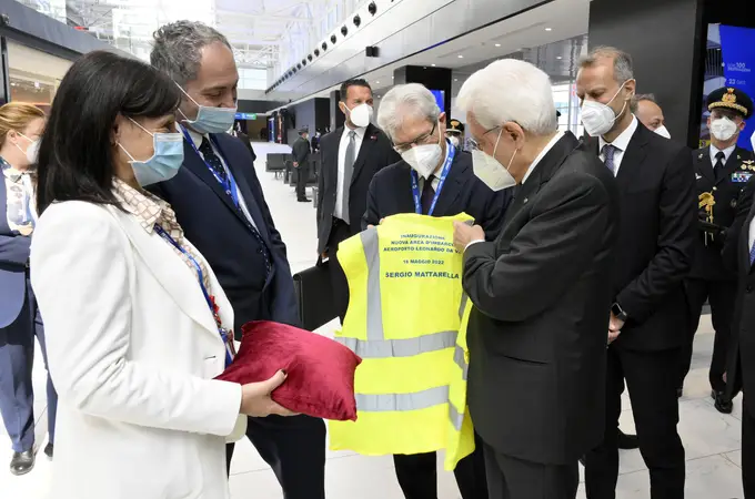“Amo viajar y visitar España”, Roberto Gualtieri, Alcalde de Roma, durante la inauguración de la nueva área de embarque del Aeropuerto de Fiumicino de Roma