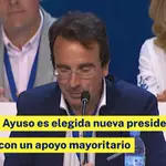 Ayuso se convierte en la nueva presidenta del PP de Madrid tras recibir un apoyo rotundo