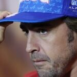 Fernando Alonso, durante la rueda de prensa previa al GP de España de F1.