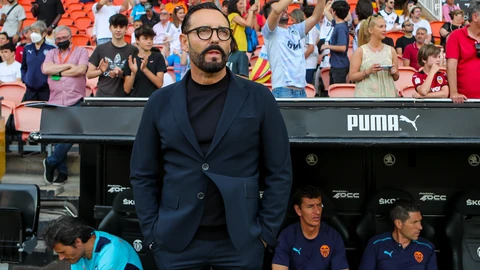 Jose Bordalás con el Valencia.