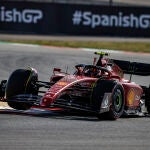 Carlos Sainz, durante las primera pruebas en el Gran Premio de España, que se disputa este fin de semana en Barcelona